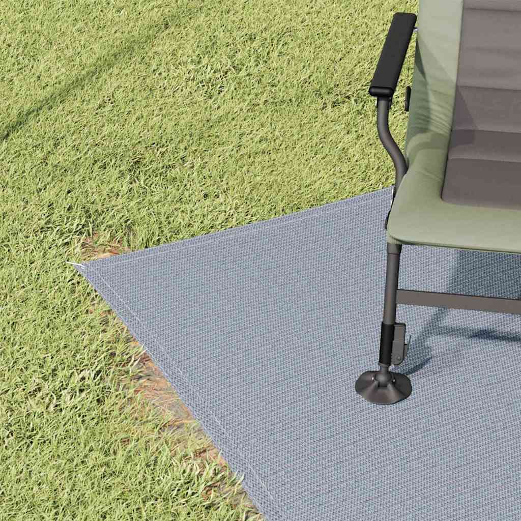 Vidaxl tapis de tente bleu et gris 200 x 250 cm polyéthylène