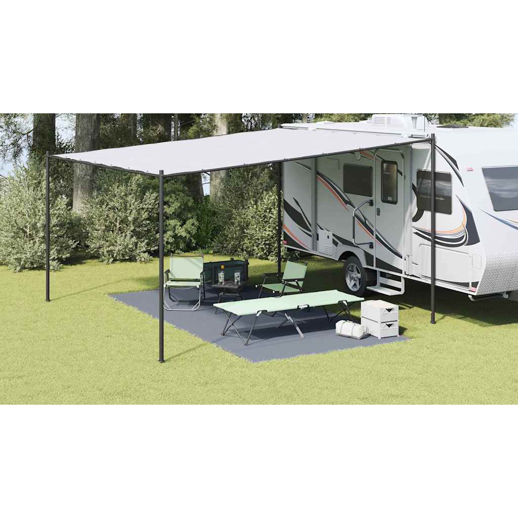 Vidaxxl tapis de tente bleu et gris 500 x 250 cm polyéthylène