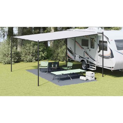 Vidaxxl tapis de tente bleu et gris 500 x 250 cm polyéthylène