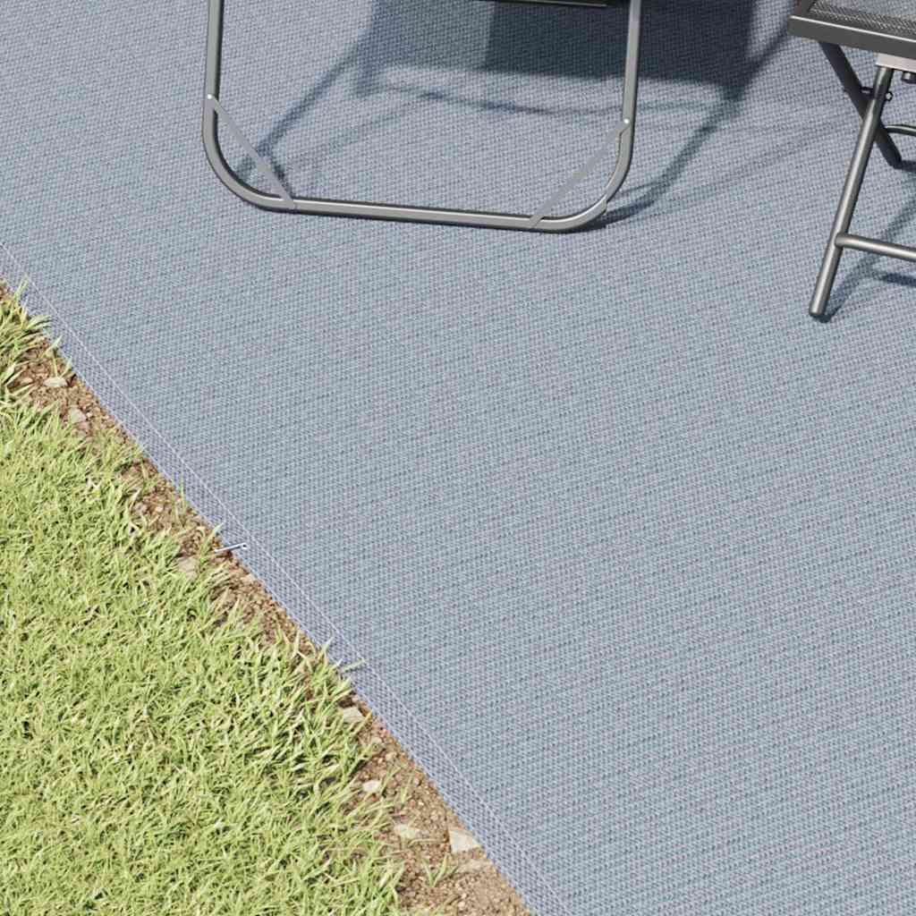 Vidaxxl tapis de tente bleu et gris 500 x 250 cm polyéthylène