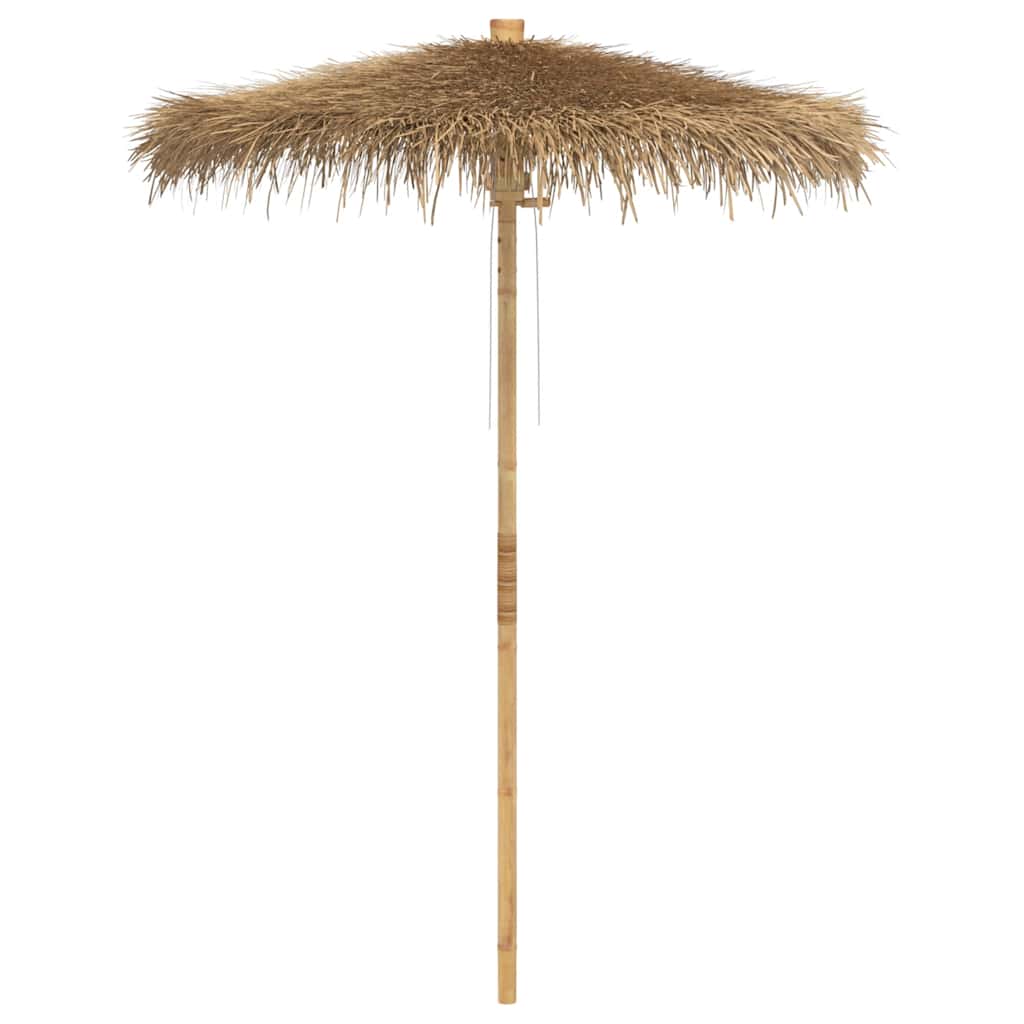 VidaXL parapluie tiki avec auvent en feuille de bananier 180 cm bambou