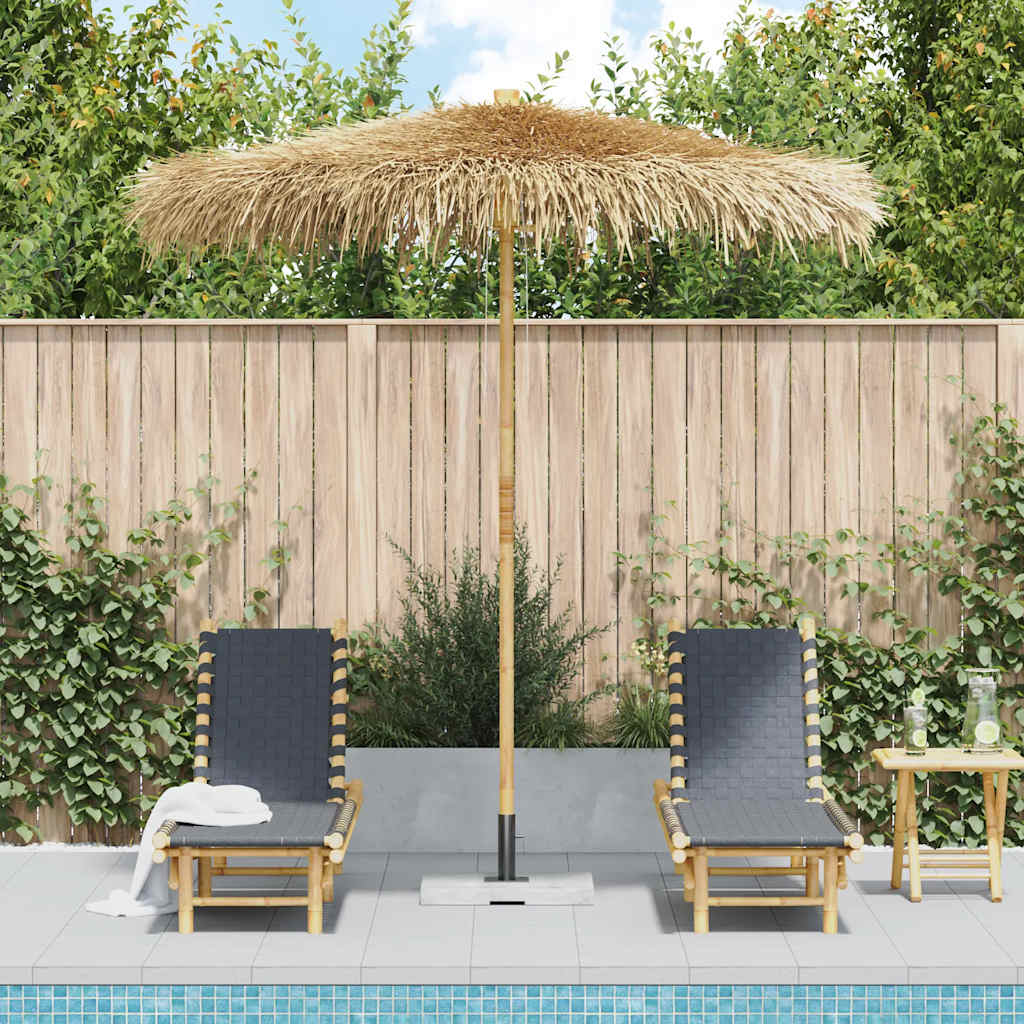 VidaXL parapluie tiki avec auvent en feuille de bananier 240 cm bambou
