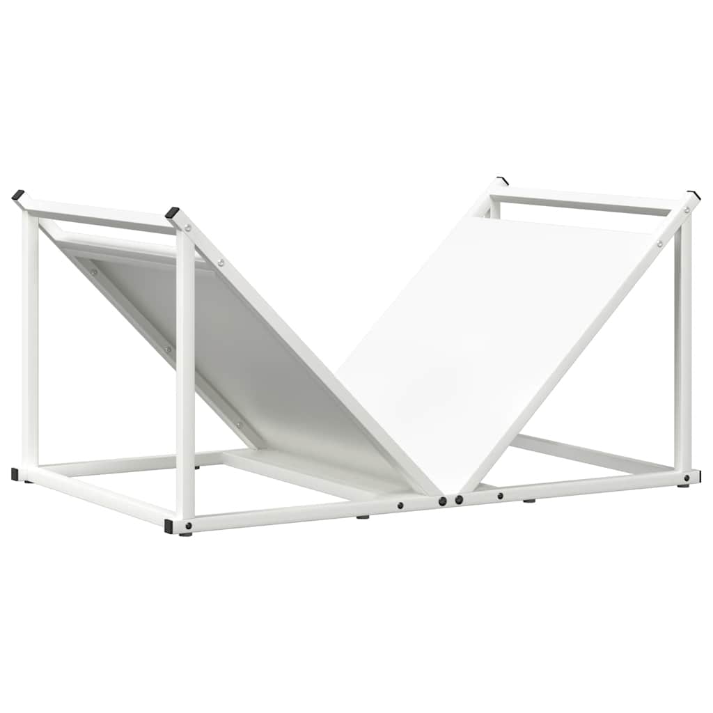 Vidaxx support à bois de chauffage 70x43x34,5 cm acier laminé à froid blanc