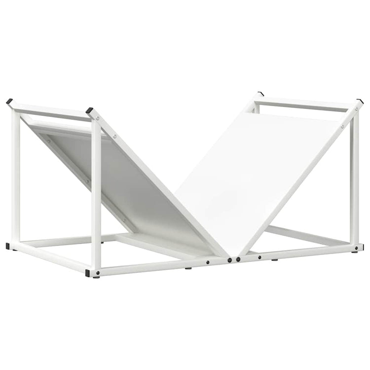Vidaxx support à bois de chauffage 70x43x34,5 cm acier laminé à froid blanc