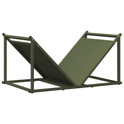Vidaxx support à bois de chauffage 70x43x34,5 cm acier laminé à froid vert olive