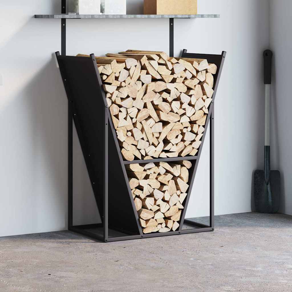 Vidaxx support à bois de chauffage 69,5x35x81 cm acier laminé à froid noir