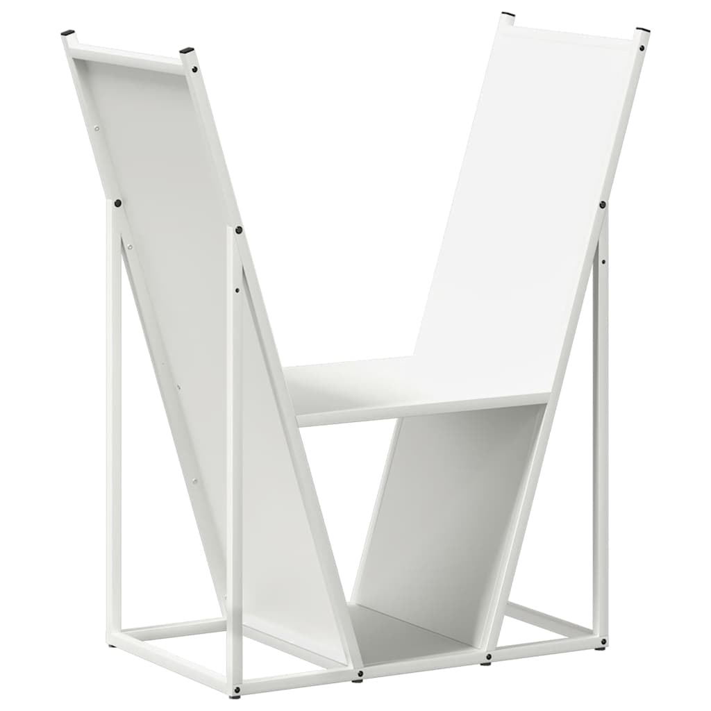 Vidaxx support à bois de chauffage 69,5x35x81 cm acier laminé à froid blanc