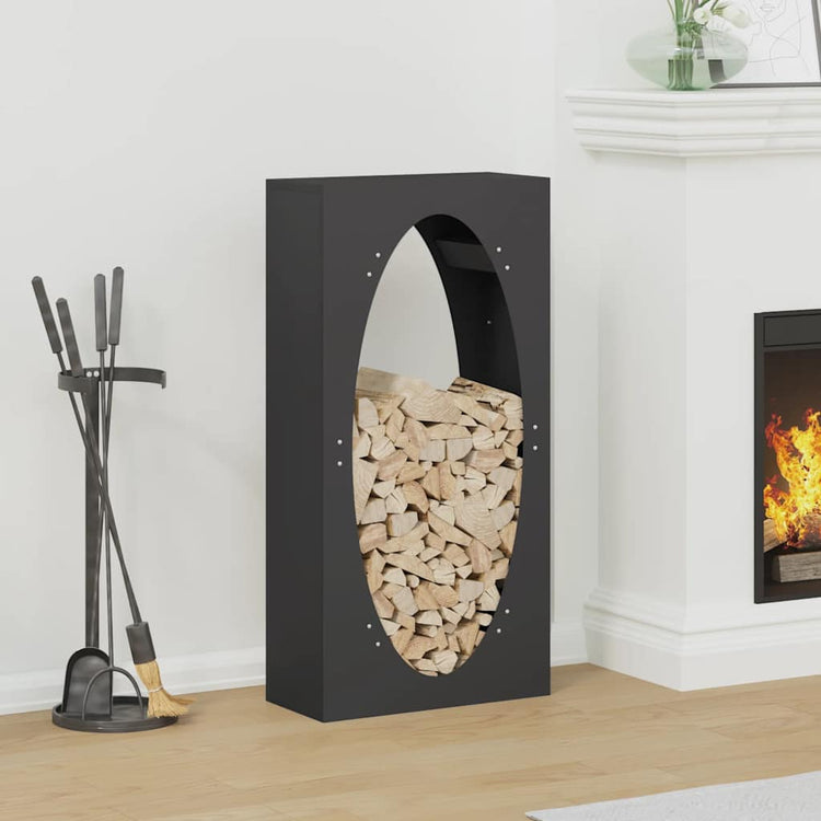 Vidaxx support à bois de chauffage 50x23x100 cm acier laminé à froid noir