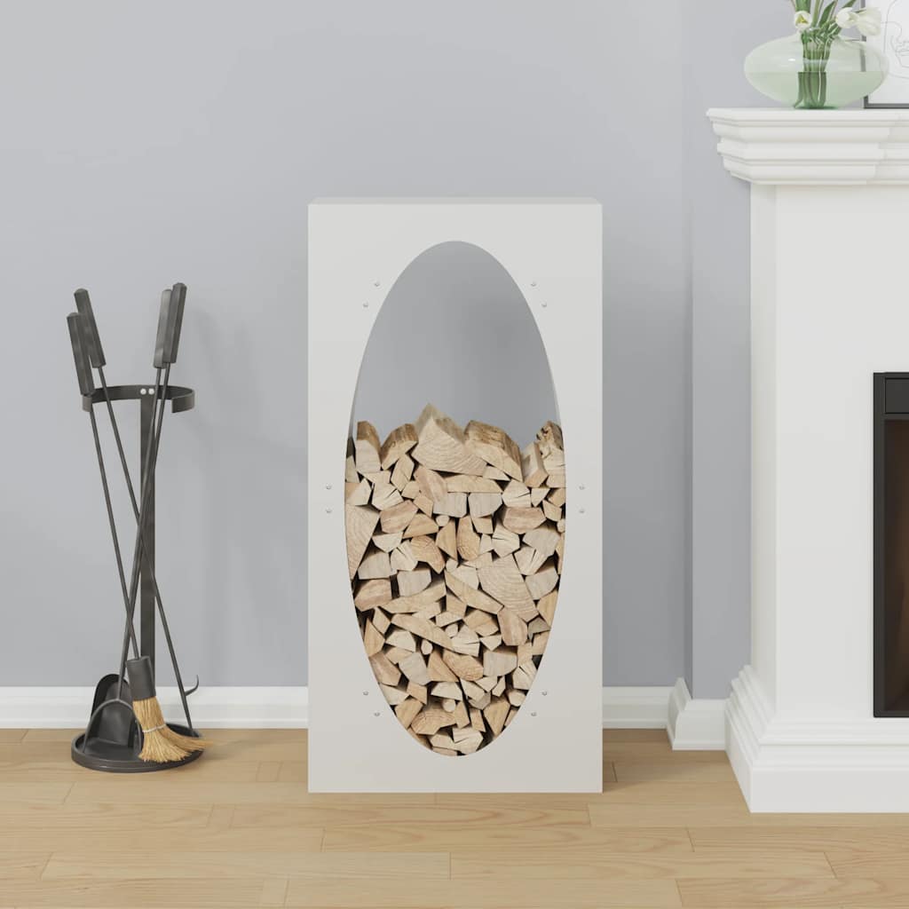 Vidaxx support à bois de chauffage 50x23x100 cm acier laminé à froid blanc