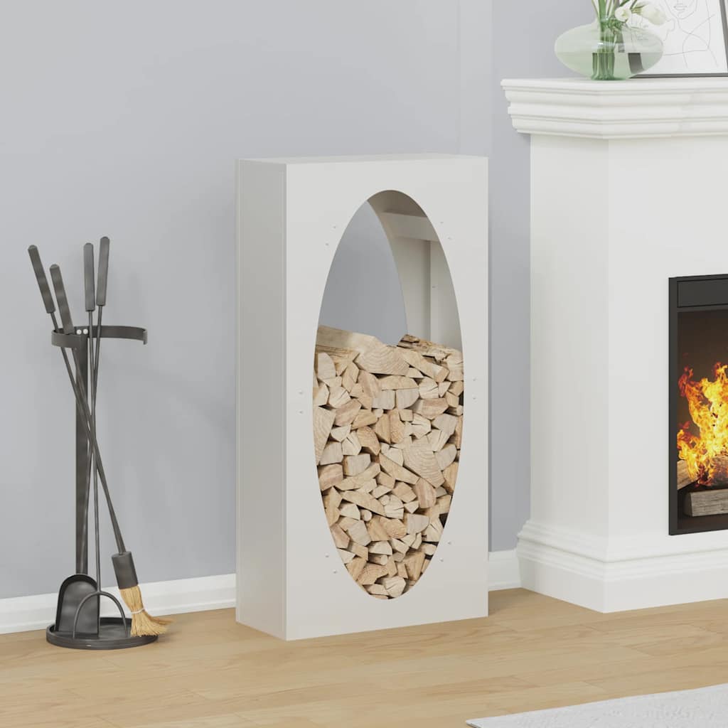 Vidaxx support à bois de chauffage 50x23x100 cm acier laminé à froid blanc