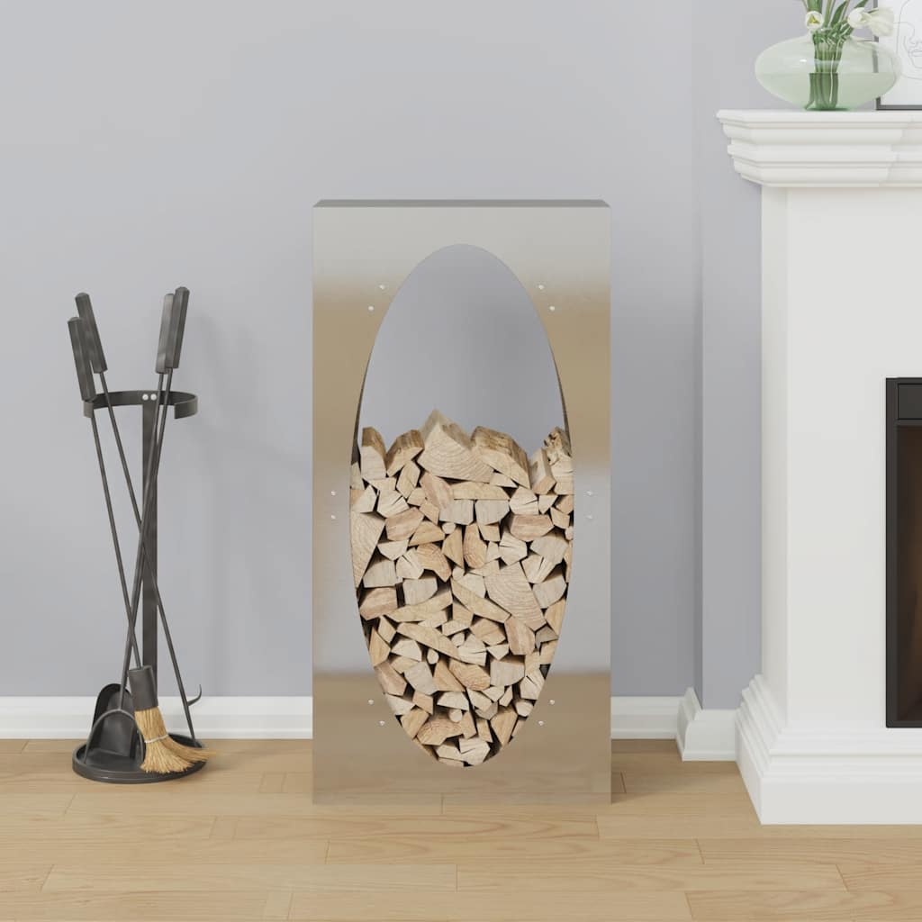 Vidaxx support à bois de chauffage 50x23x100 cm en acier inoxydable