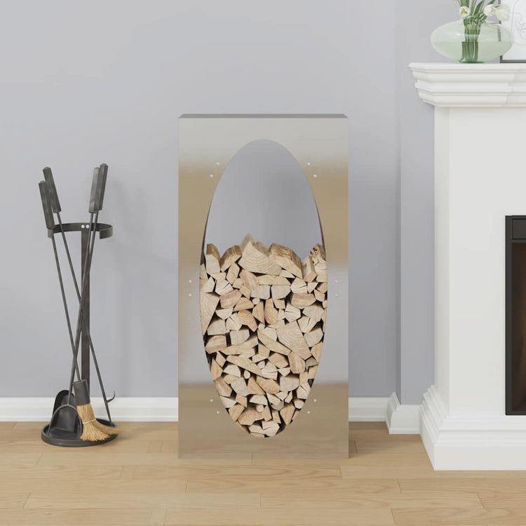 Vidaxx support à bois de chauffage 50x23x100 cm en acier inoxydable