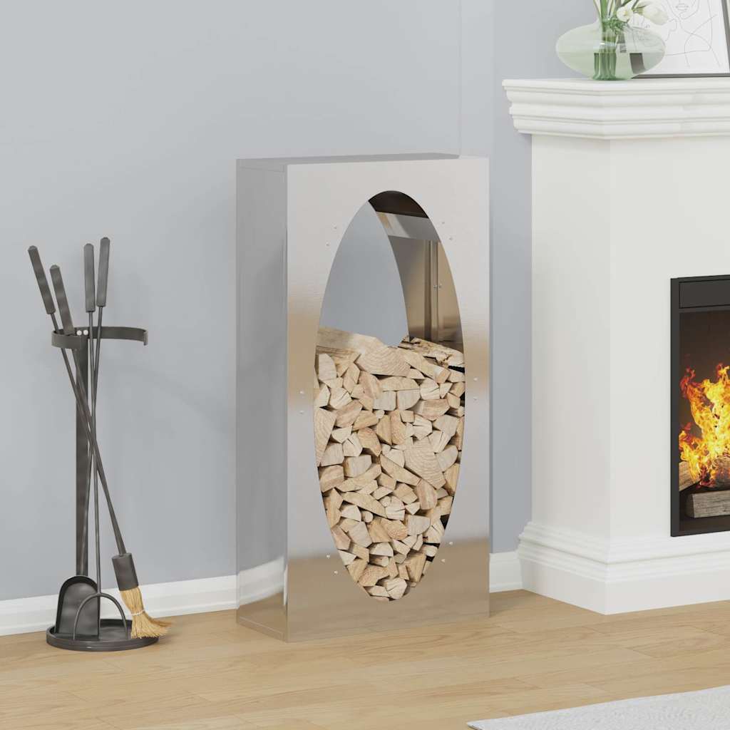 Vidaxx support à bois de chauffage 50x23x100 cm en acier inoxydable