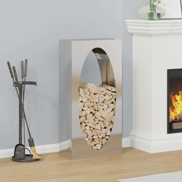 Vidaxx support à bois de chauffage 50x23x100 cm en acier inoxydable