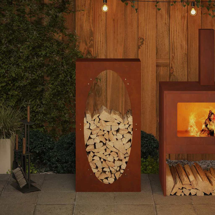 Vidaxx support à bois de chauffage 50x23x100 cm en acier résistant aux intempéries