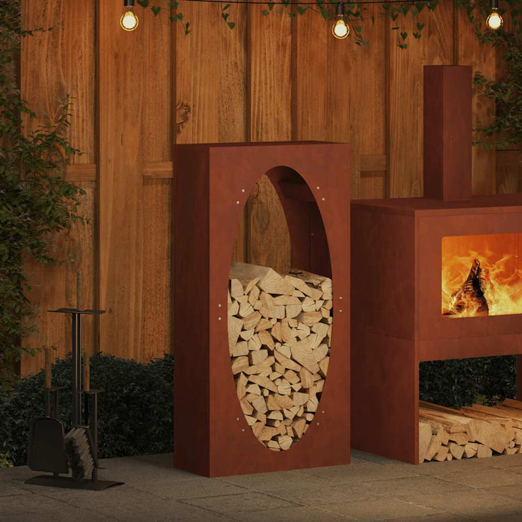 Vidaxx support à bois de chauffage 50x23x100 cm en acier résistant aux intempéries