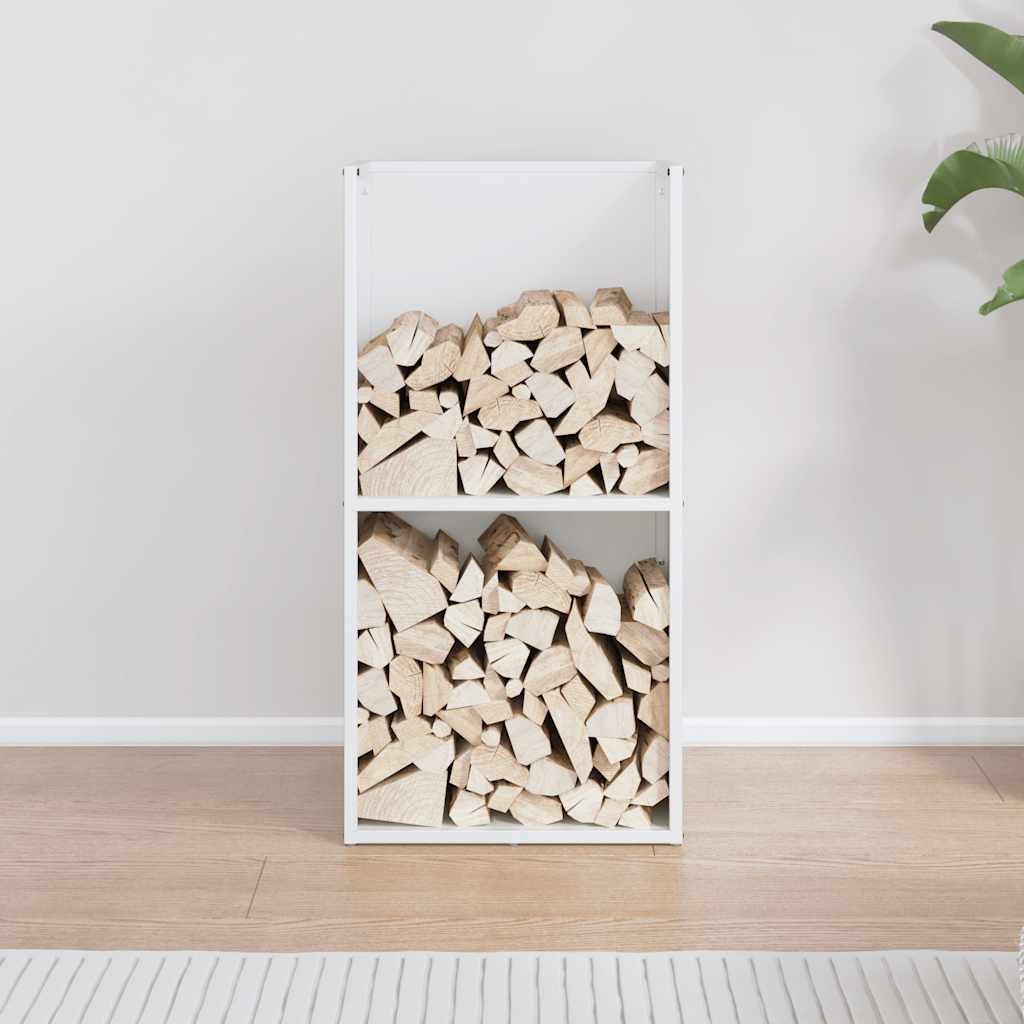 Vidaxx support à bois de chauffage 40x30x80 cm acier laminé à froid blanc