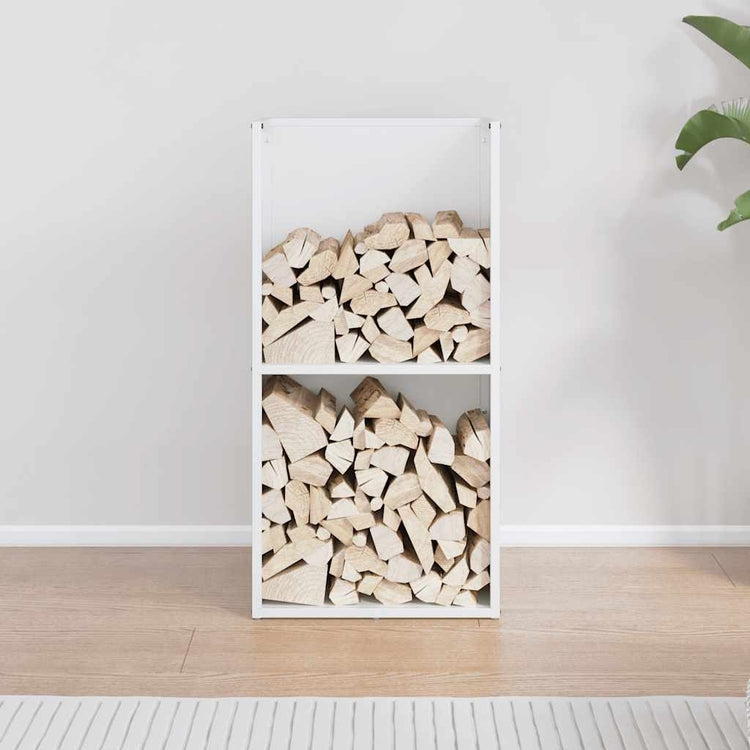 Vidaxx support à bois de chauffage 40x30x80 cm acier laminé à froid blanc
