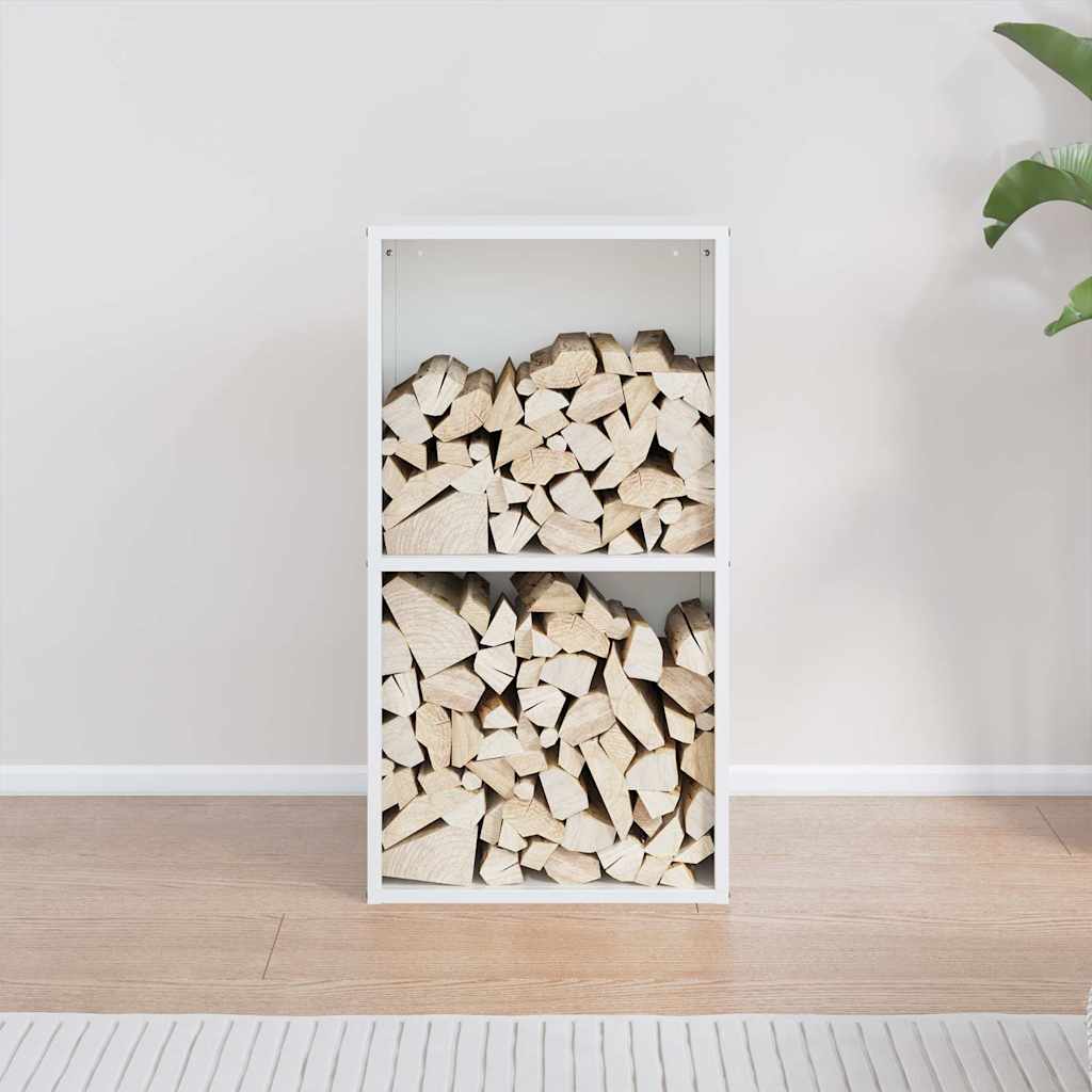 Vidaxx support à bois de chauffage 40x30x75 cm acier laminé à froid blanc