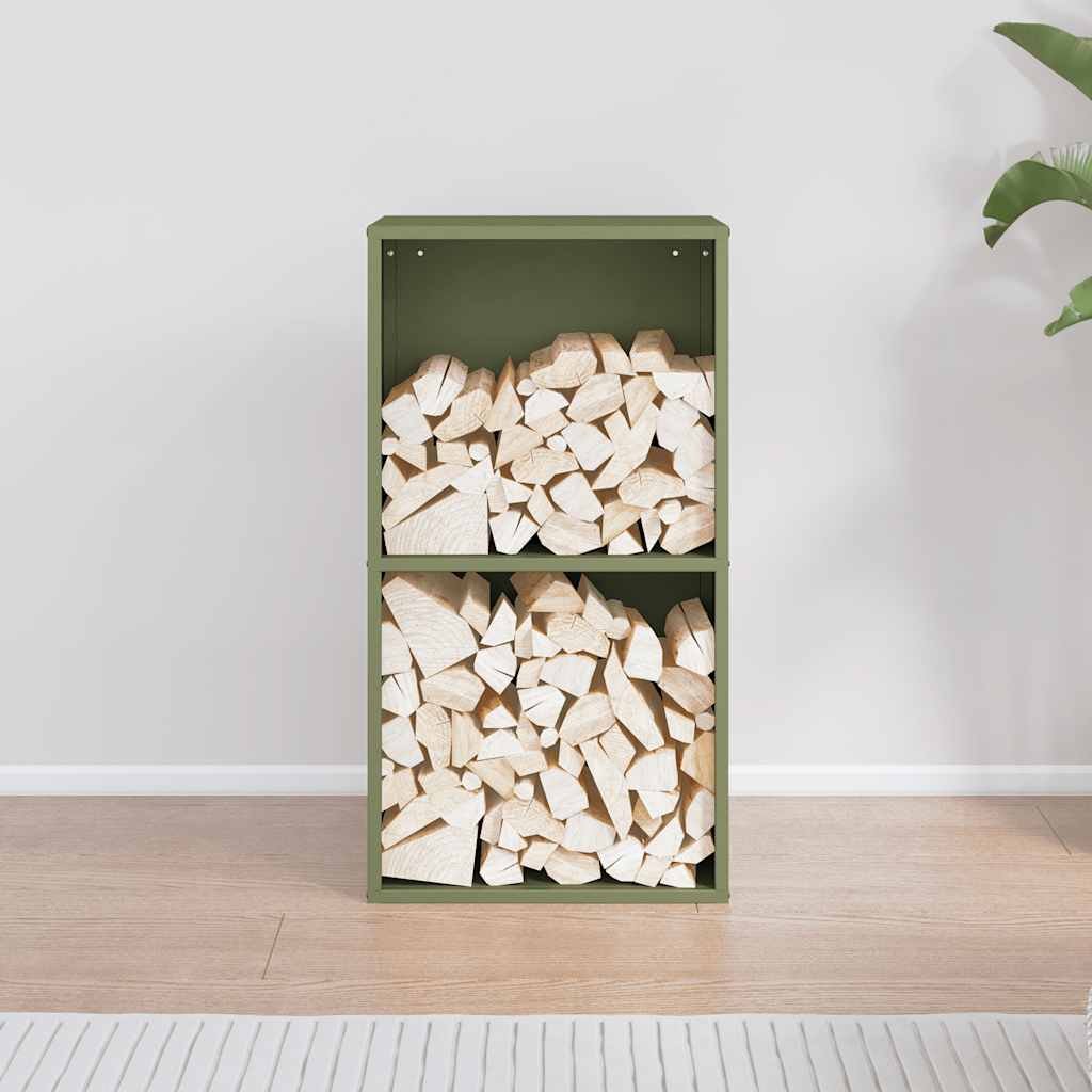 Vidaxx support à bois de chauffage 40x30x75 cm acier laminé à froid vert olive