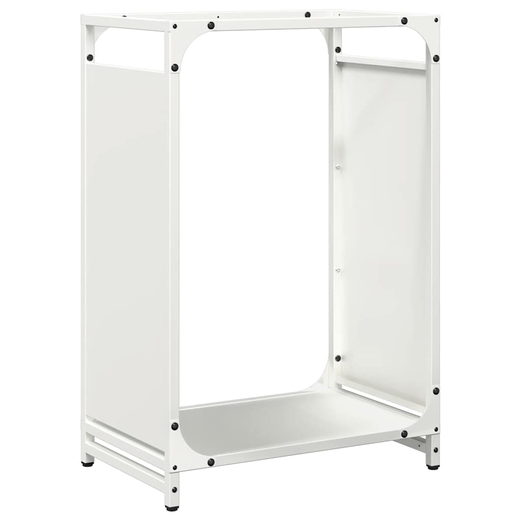 Vidaxx support à bois de chauffage 44x28x65 cm acier laminé à froid blanc