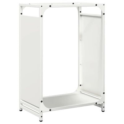 Vidaxx support à bois de chauffage 44x28x65 cm acier laminé à froid blanc