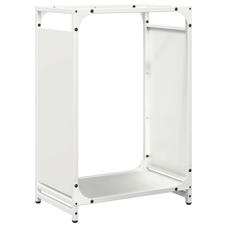 Vidaxx support à bois de chauffage 44x28x65 cm acier laminé à froid blanc