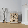 Vidaxx support à bois de chauffage 44x28x65 cm acier laminé à froid blanc