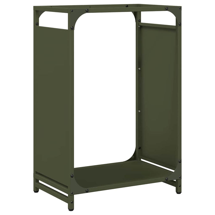 Vidaxx support à bois de chauffage 44x28x65 cm acier laminé à froid vert olive