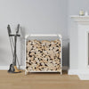 Vidaxx support à bois de chauffage 60x28x65 cm acier laminé à froid blanc