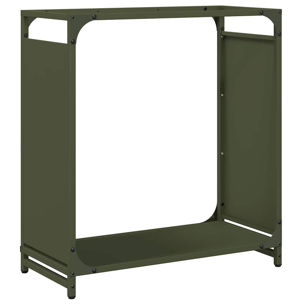 Vidaxx support à bois de chauffage 60x28x65 cm acier laminé à froid vert olive