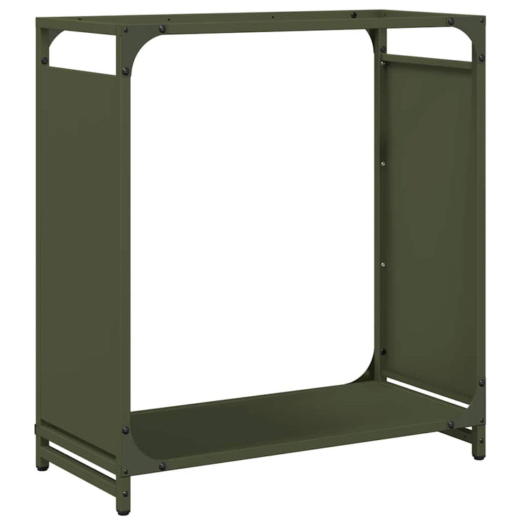 Vidaxx support à bois de chauffage 60x28x65 cm acier laminé à froid vert olive