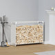 Vidaxx support à bois de chauffage 90x28x65 cm acier laminé à froid blanc