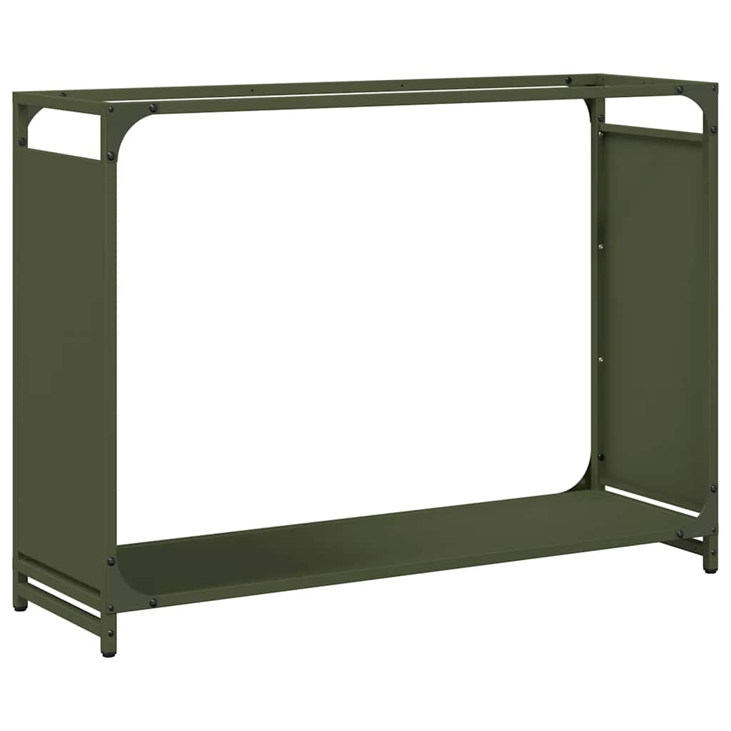 Vidaxx support à bois de chauffage 90x28x65 cm acier laminé à froid vert olive
