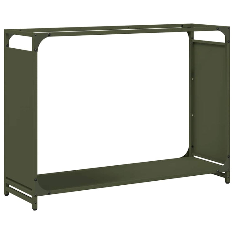 Vidaxx support à bois de chauffage 90x28x65 cm acier laminé à froid vert olive