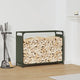 Vidaxx support à bois de chauffage 90x28x65 cm acier laminé à froid vert olive