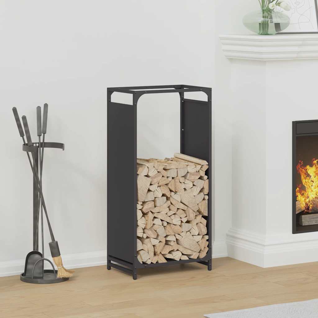 Vidaxx support à bois de chauffage 44x28x90 cm acier laminé à froid noir