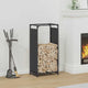 Vidaxx support à bois de chauffage 44x28x90 cm acier laminé à froid noir