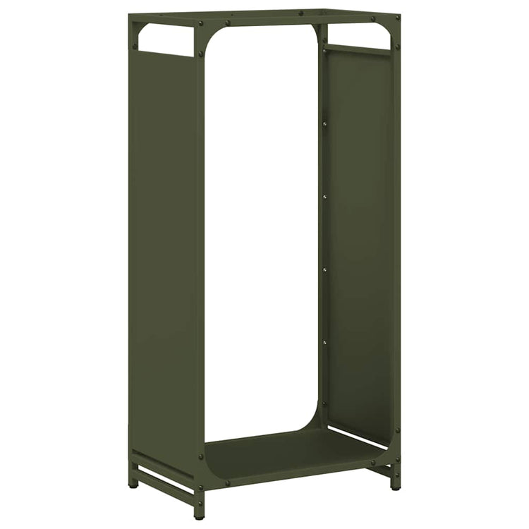Vidaxx support à bois de chauffage 44x28x90 cm acier laminé à froid vert olive