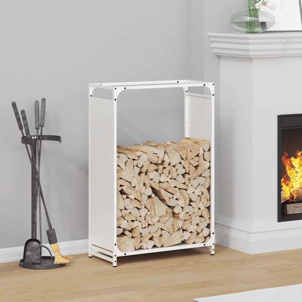 Vidaxx support à bois de chauffage 60x28x90 cm acier laminé à froid blanc