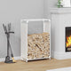 Vidaxx support à bois de chauffage 60x28x90 cm acier laminé à froid blanc