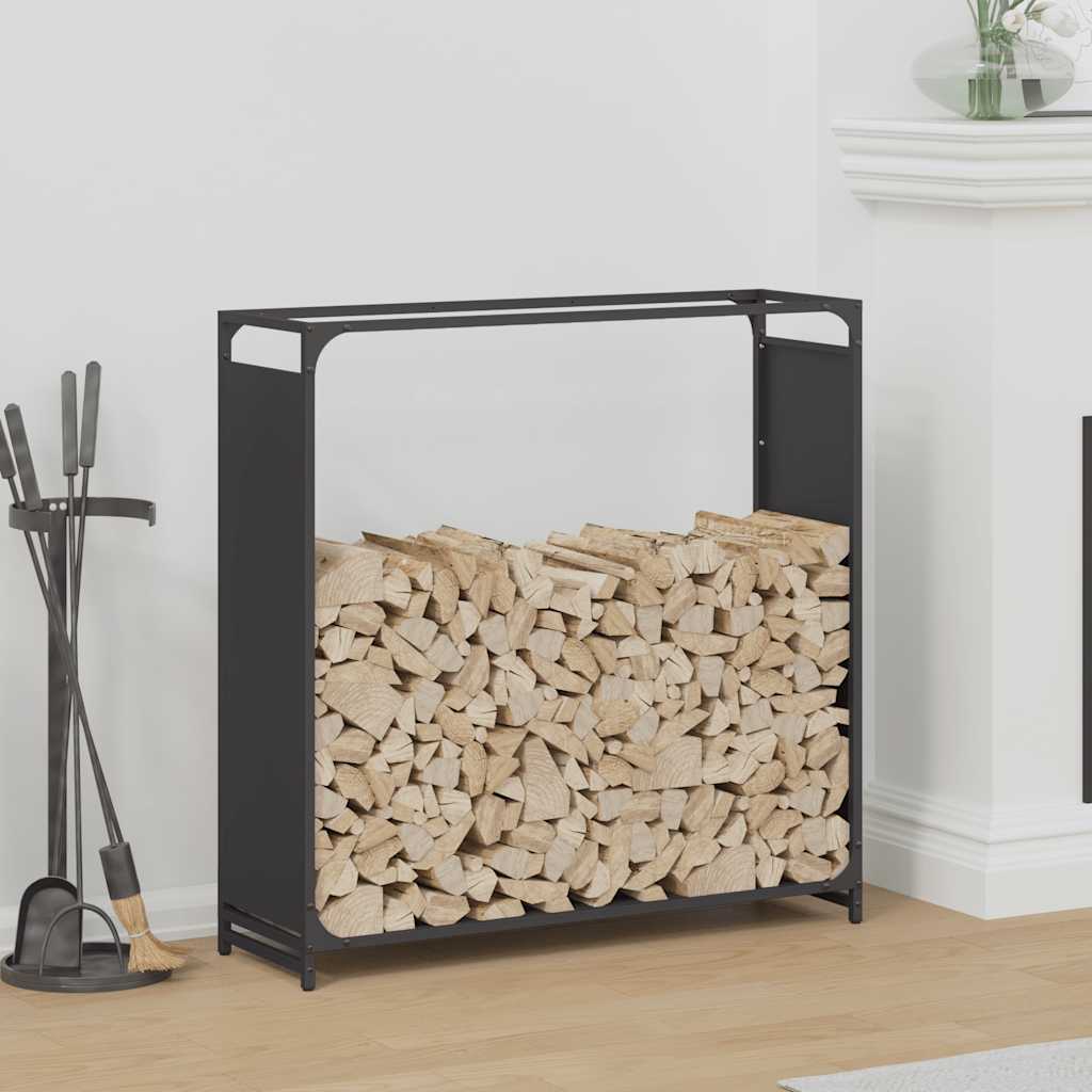 Vidaxx support à bois de chauffage 90x28x90 cm acier laminé à froid noir