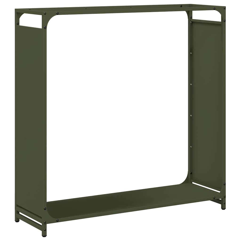 Vidaxx support à bois de chauffage 90x28x90 cm acier laminé à froid vert olive
