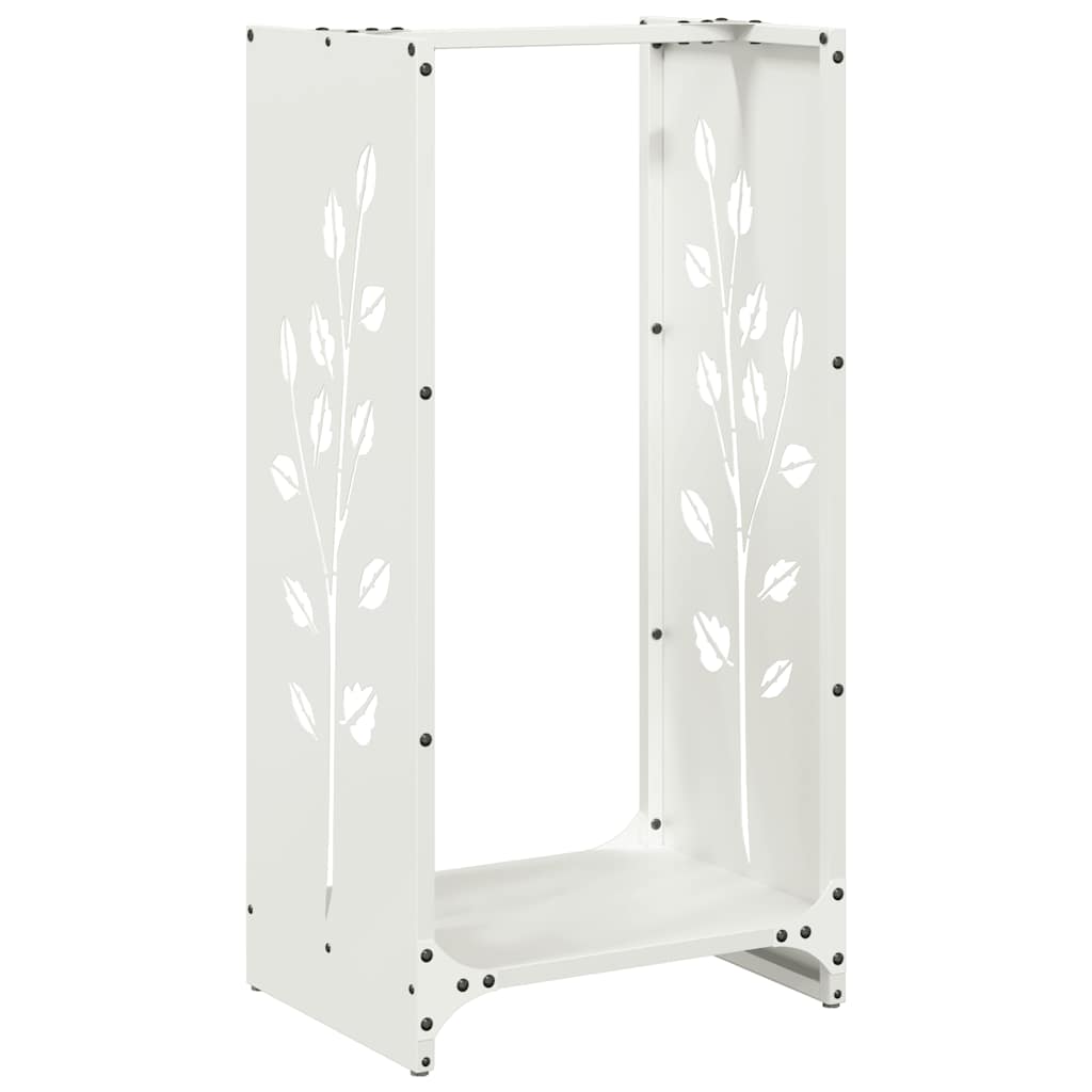 Vidaxx support à bois de chauffage 40x30x80 cm acier laminé à froid blanc