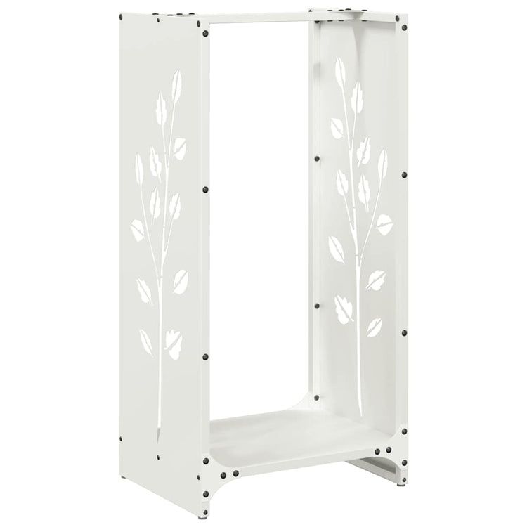 Vidaxx support à bois de chauffage 40x30x80 cm acier laminé à froid blanc