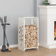 Vidaxx support à bois de chauffage 40x30x80 cm acier laminé à froid blanc