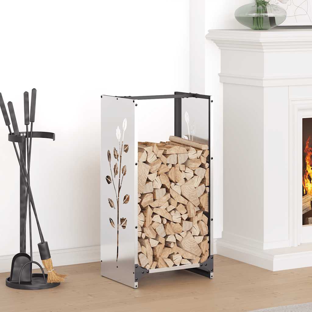 Vidaxx support à bois de chauffage 40x30x80 cm en acier inoxydable
