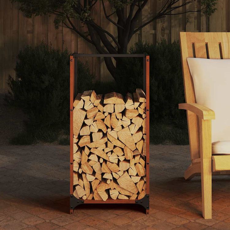 Vidaxx support à bois de chauffage 40x30x80 cm en acier résistant aux intempéries