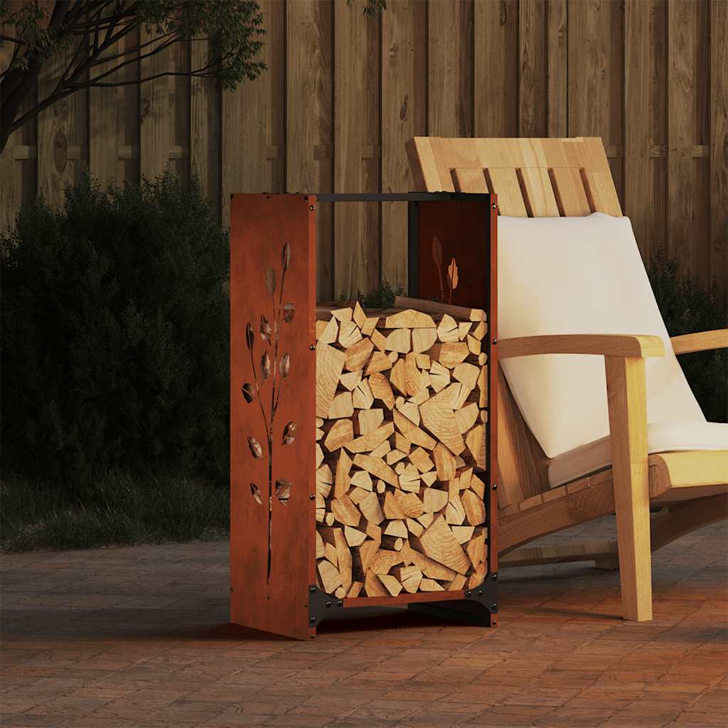 Vidaxx support à bois de chauffage 40x30x80 cm en acier résistant aux intempéries