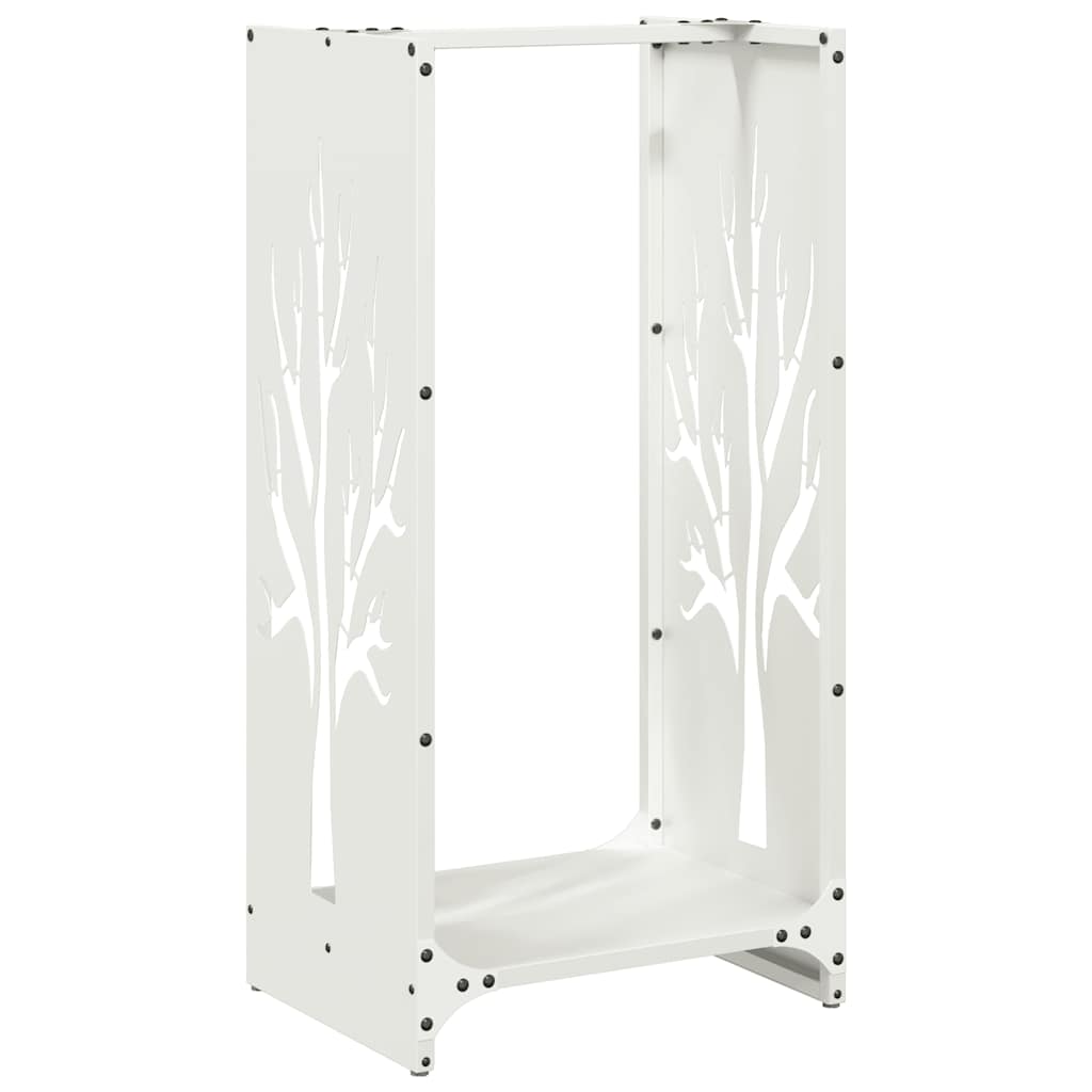 Vidaxx support à bois de chauffage 40x30x80 cm acier laminé à froid blanc